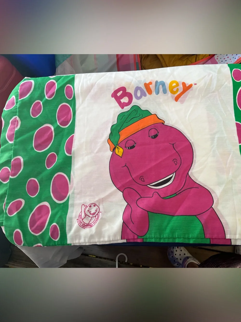 Barney two pillowcases 1992